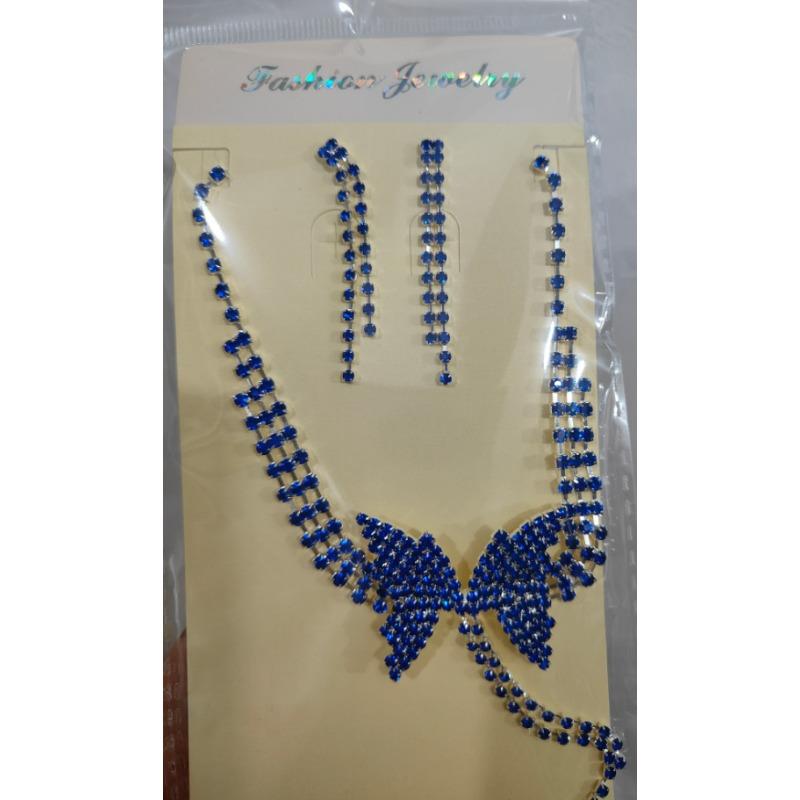 Wedding Butterfly Necklace Earrings, Bridal Accessories, Banquet Jewelry Set, One Piece Will Be Sent on Behalf of You.