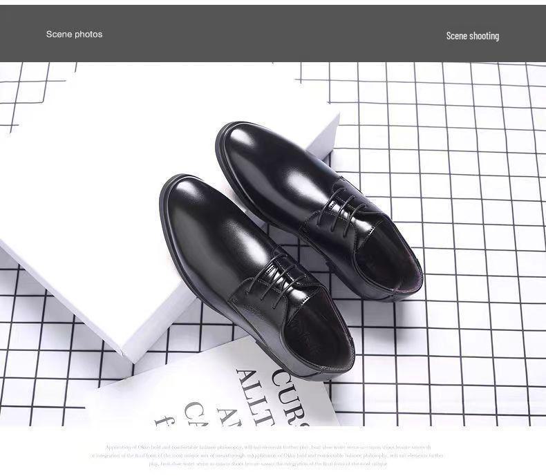 Men's Large British Style Shiny Leather Shoes: Casual, Formal, Wedding & Everyday Wear