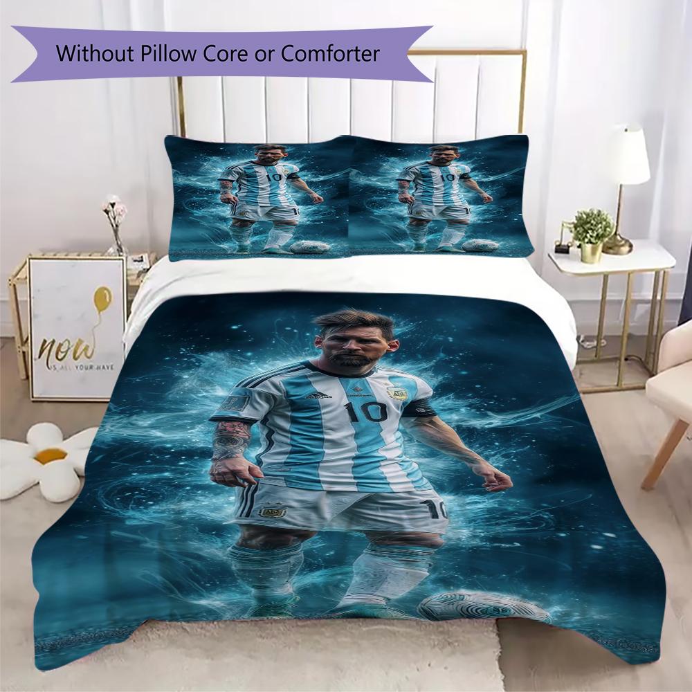 Soccer Player Action Bedding Without Core 1 Duvet Cover 2 Pillowcase Without Core Bedding Set Duvet Cover And Pillowcase