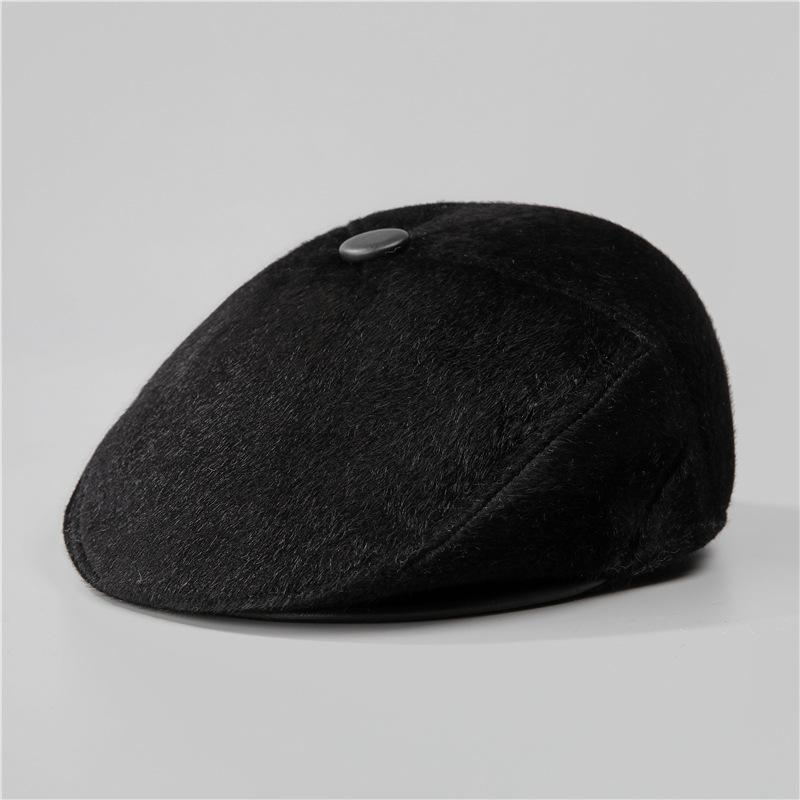 Imitation mink hat male winter autumn winter grandpa forward hat warm old cap