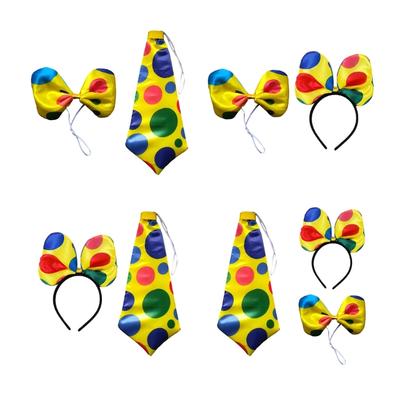 Cravate/Nœud Papillon/Bandeau de Cheveux Clown de Cirque Mode Accessoire de Fête Carnavals pour Femme Homme