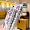Pink Purple Floral Soft Silicone Case for Apple iPhone 16/15/14/13/12/11 - High Transparency
