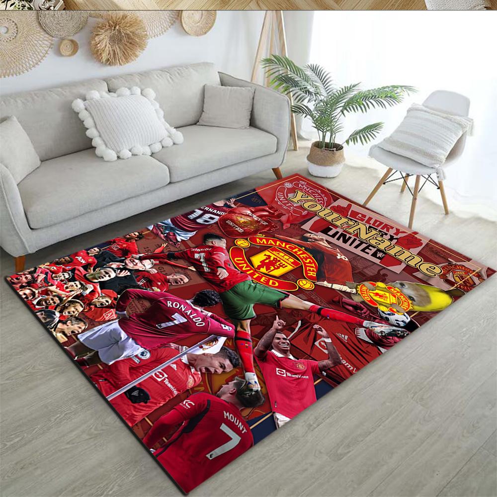 Manchester Customize Your Name Area Rug Design for Game Room Outdoor Balcony Dormitory Antislip Carpet Anime Office Decor