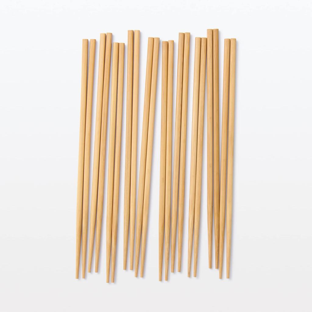 Bamboo Chopsticks 23cm Set of 10 Natural Finish