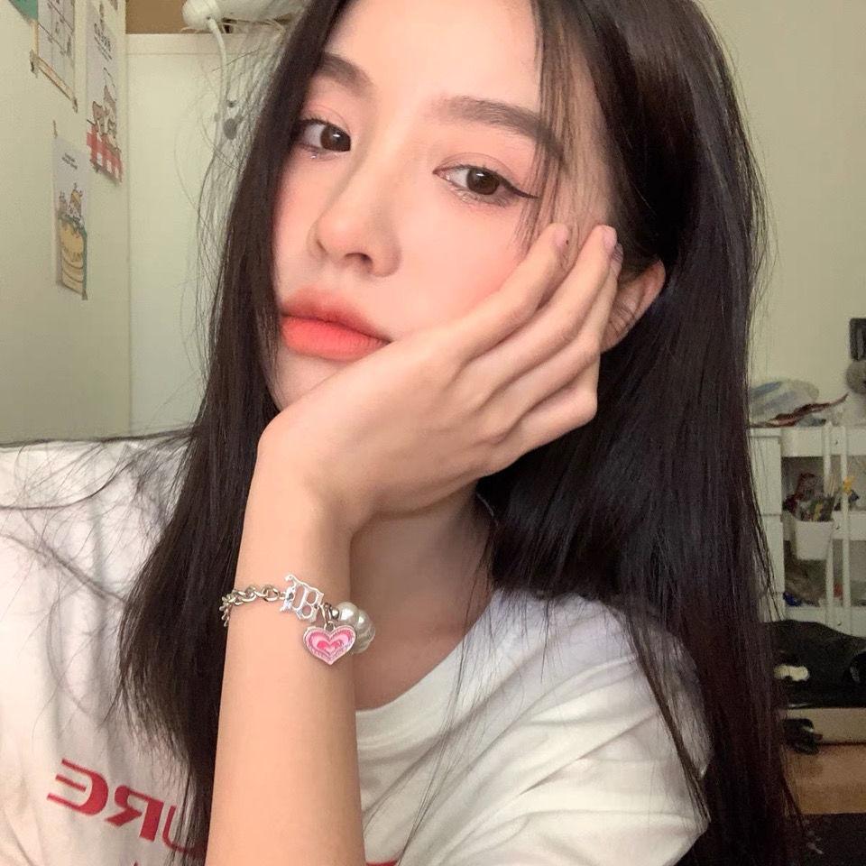 iF ME Drăguț roz în formă de inimă perle colier brățară femei bijuterii de modă accesorii