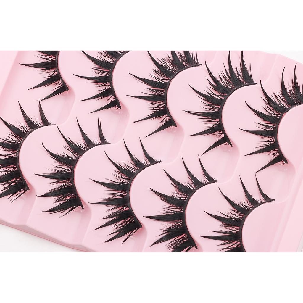 Thick Long Handmade Craft Wispy Fluffy Thai Wet Eyelashes False Eyelashes 3D Faux Mink Eyelashes