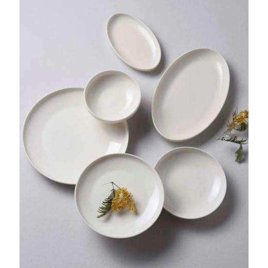 

Современный фарфоровый обеденный сервиз кремового цвета на каждый день из 24 предметов на 6 человек