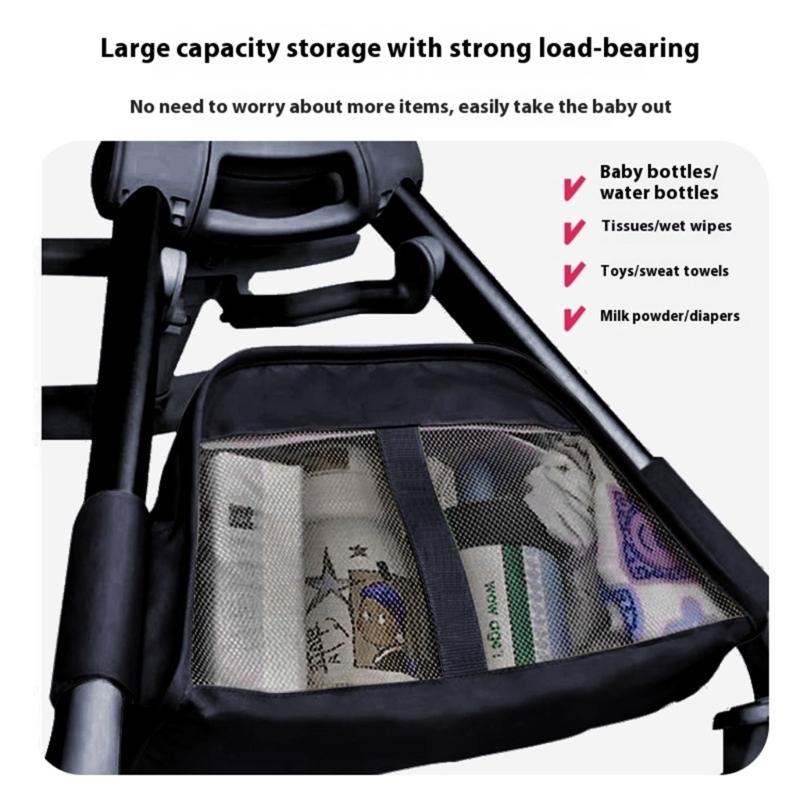 Large Capacity Hanging Diaper Bag Case For Baby Strollers Waterproof Easy Attach Nonslip Compact Storage Solution