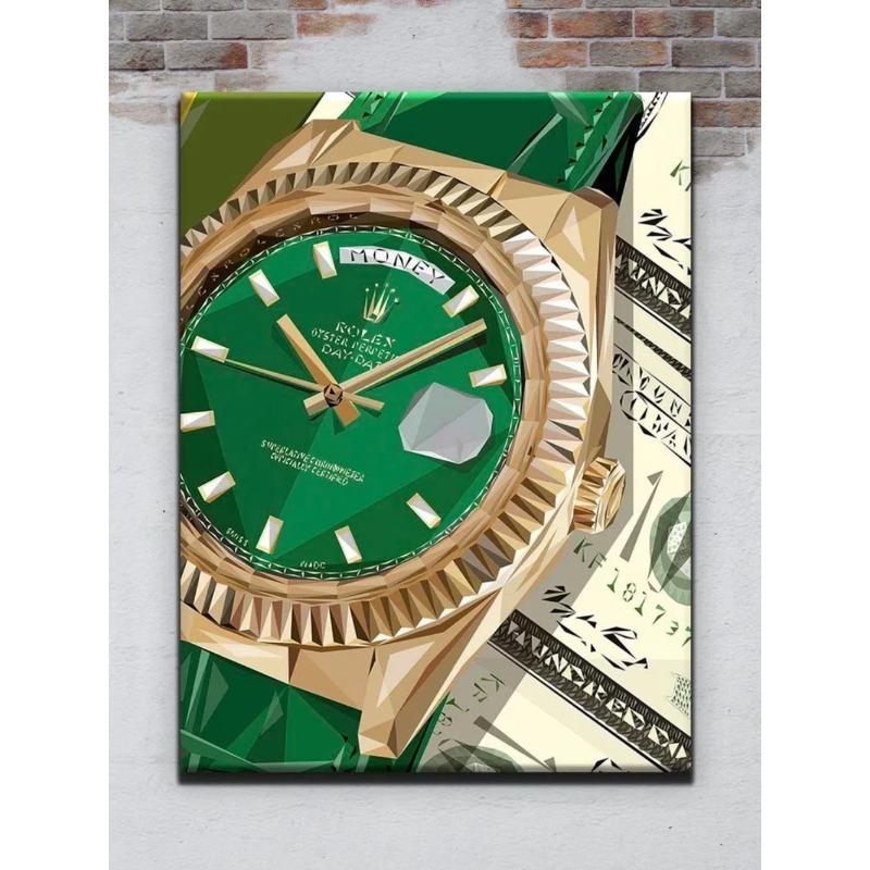 Money Banknotes Wall Art, Cash Decor Painting 20x30cm