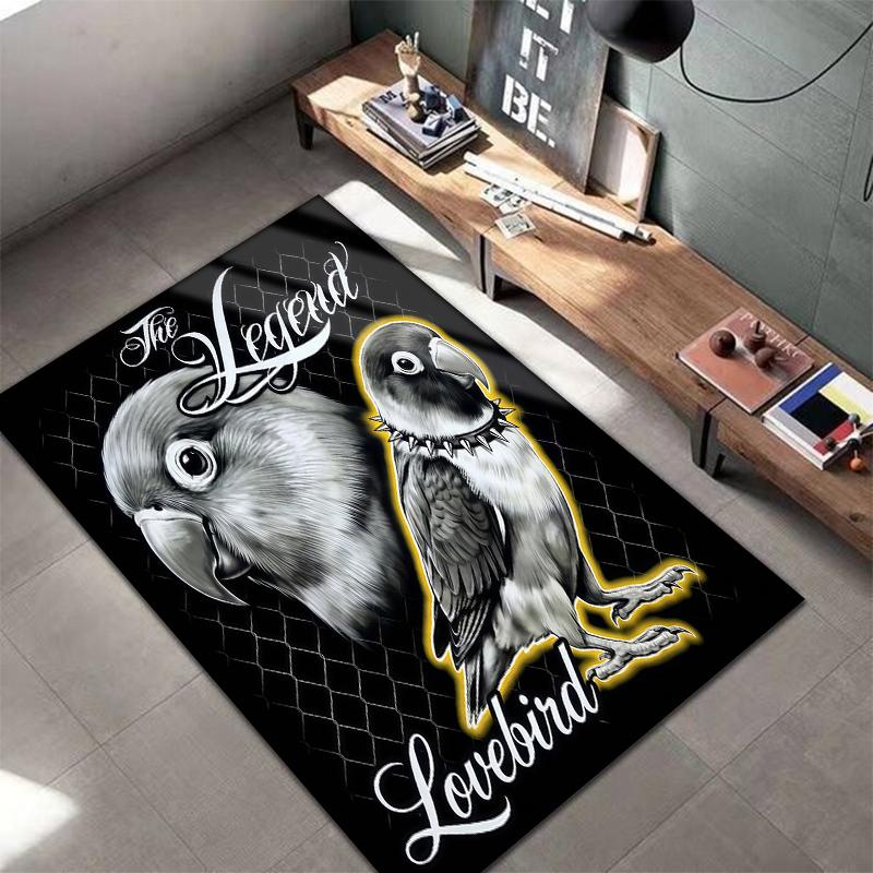 Serious Dark Animals Pattern Square Carpet,Area Rug,Carpet Rug for Living Room Bedroom Sofa Playroom Decor,Non-slip Floor Mat,Holiday Birthday Gifts
