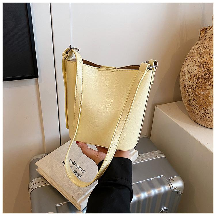 IELGY Summer Fashion Korean Casual Simple Cross-body Bucket Bag