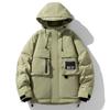 Men's winter white duck down jacket, down loose and versatile jacket for men