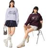 Li Ning Sports Lifestyle Series Casual Fashion Simple Versatile Letter Round Neck Fleece Warm Breathable Loose Sweatshirt Women sweatshirt AWDVC76-4