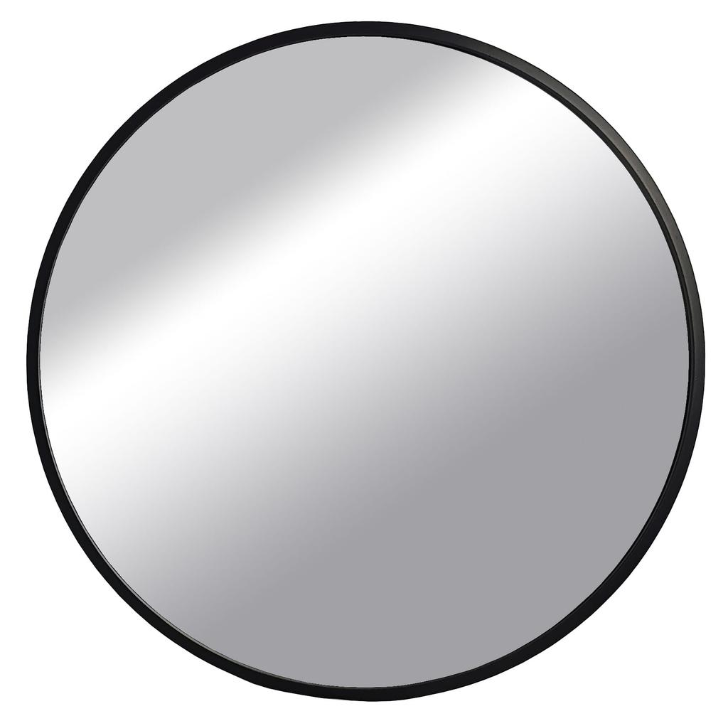 Lustro Okrągłe Drewniane Loftowe 60 Cm Czarne Bd Art
