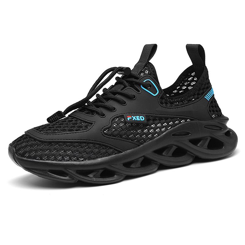 YRZL Men's Running Shoes Breathable Mesh Soft Sole Anti Slip Casual Sneakers Lightweight Comfortable Sports Shoes