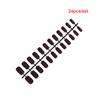 1 Set Glue On Nails Medium Length Toe Square Style Matte Press On Stick Solid Color Art Decals Beauty Tool Manicure Kit