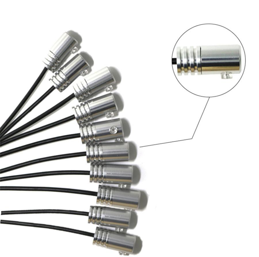 10 in 1 RGB LED Car Interior Neon EL Fiber Optical Strip Light Atmosphere Lamp