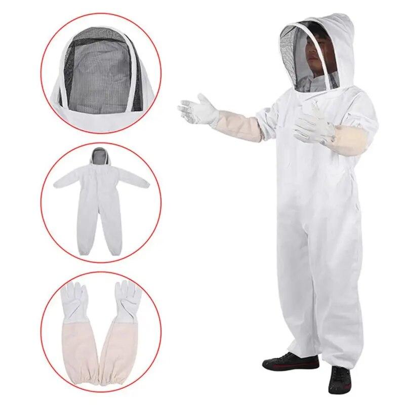 Professional Beekeeping Suit, (All-in-One, Gloves), Fencing Veil, Total Protection For Professional And Beginner