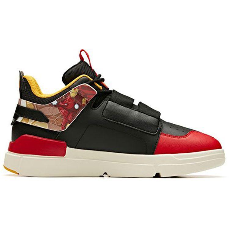 Anta Marvel Collaboration Iron Man Durable Low-Top Running Shoes Men sneaker Black Red Orange 91948077-3