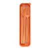 4Pcs Wheat Straw Dinnerware Set Portable Tableware Knife Fork Spoon Eco-Friendly Travel Cutlery Set Utensil Box Chopsticks Set