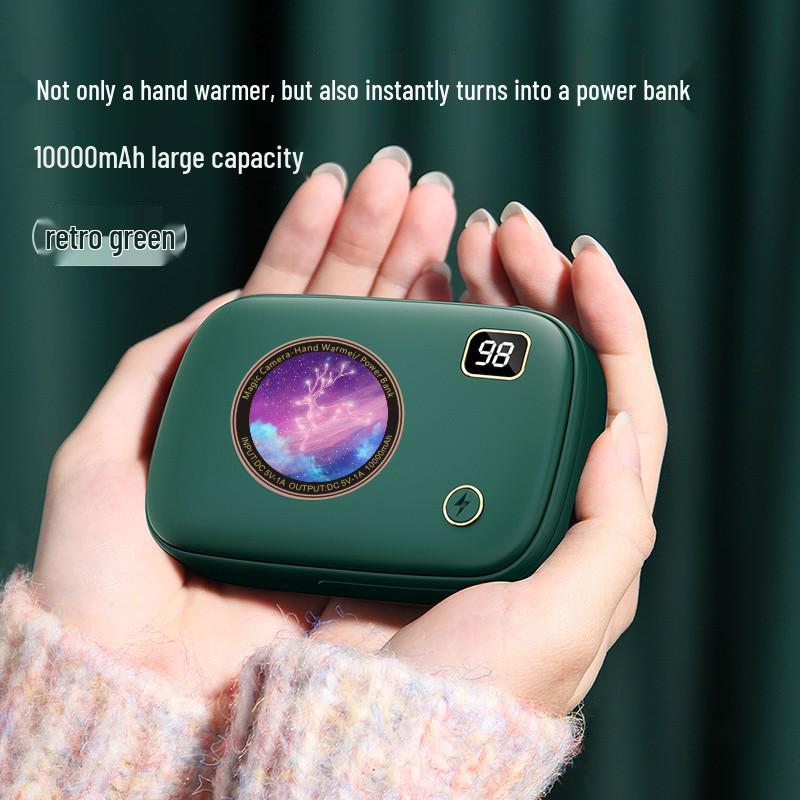 Dual-Function 10,000 mAh Display Hand Warmer & Charger