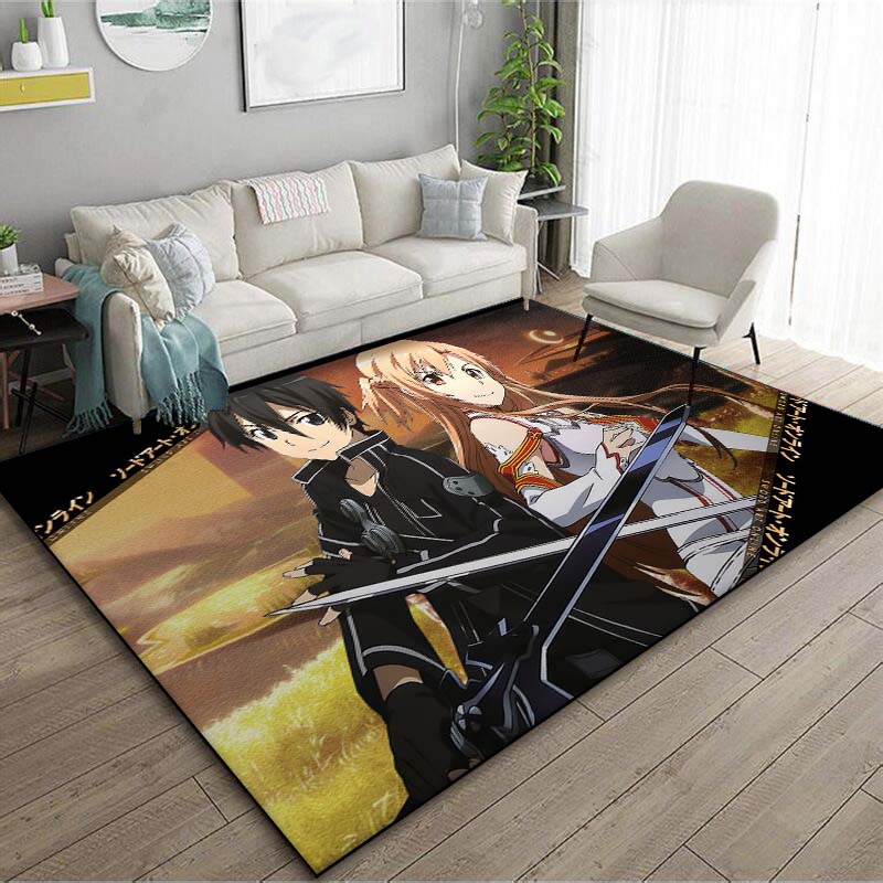 Anime S-Sword Art Online Printed Floor Mat Carpet 15 Sizes Living Room Bedroom Bedside Window Sill Bathroom Floor Mat Home Decor