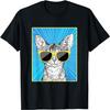 Abyssinian Cat Portrait Pop Art Cat with Sunglasses T-Shirt