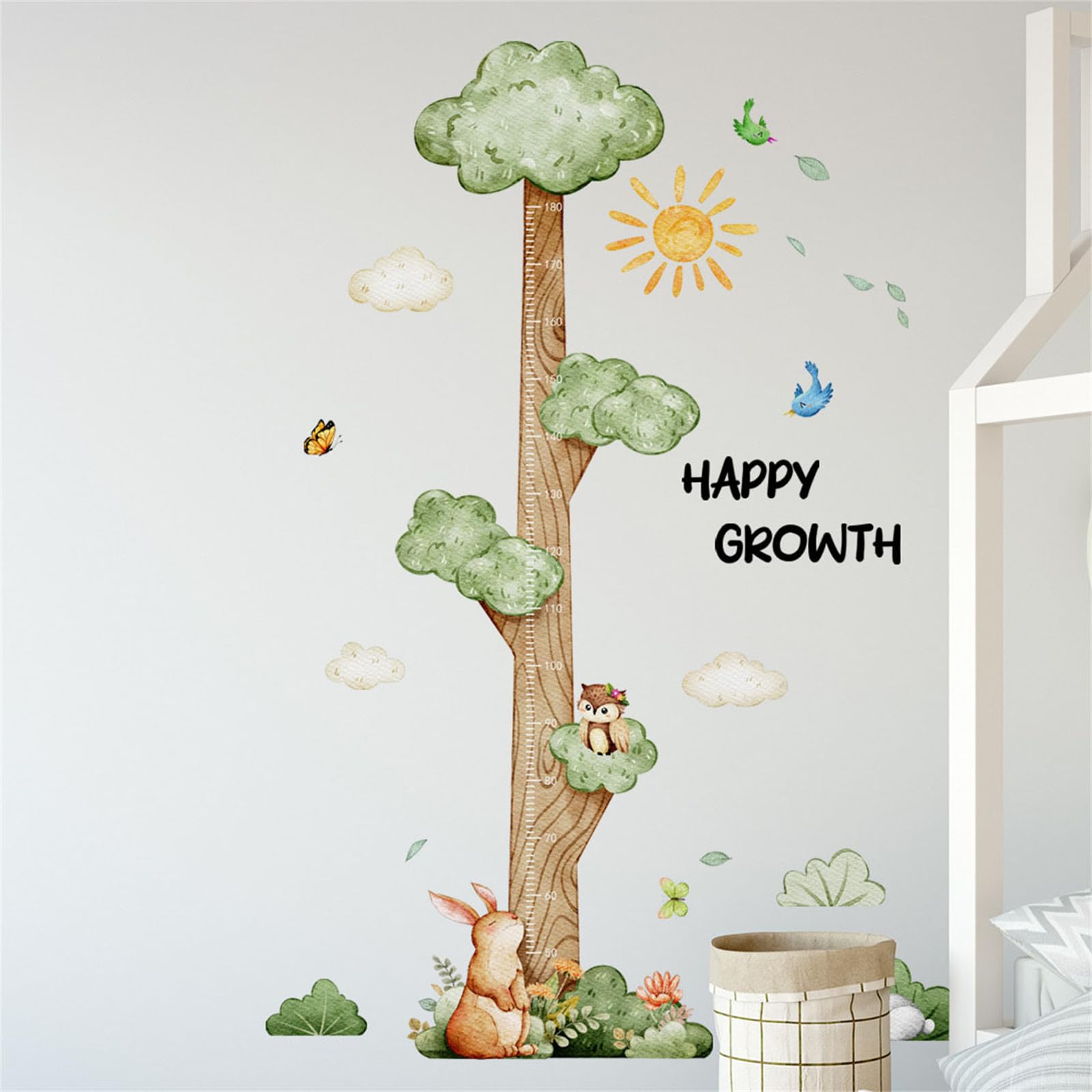 

Хикосия Ростомер Наклейка на стену Ростомер Скандинавское дерево Милые животные Птицы Кролики Солнце Обои Наклейка Диапазон измерения Интерьер Детский сад