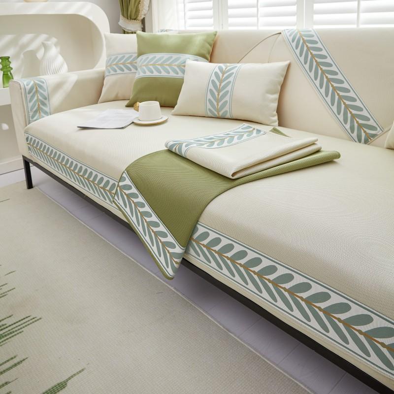 Summer Ice Silk Sofa Cushion Non-Slip Mat Cushion Affordable Luxury Style Sofa Cover Simple Modern Machine Washable