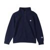 Kids Long One Point Logo Half Zip Kids CKSY009Z Navy [Champion] Sweatshirt, Sleeve, 100% Cotton, Fleece, Embroidery, Sweatshirt, Basic,