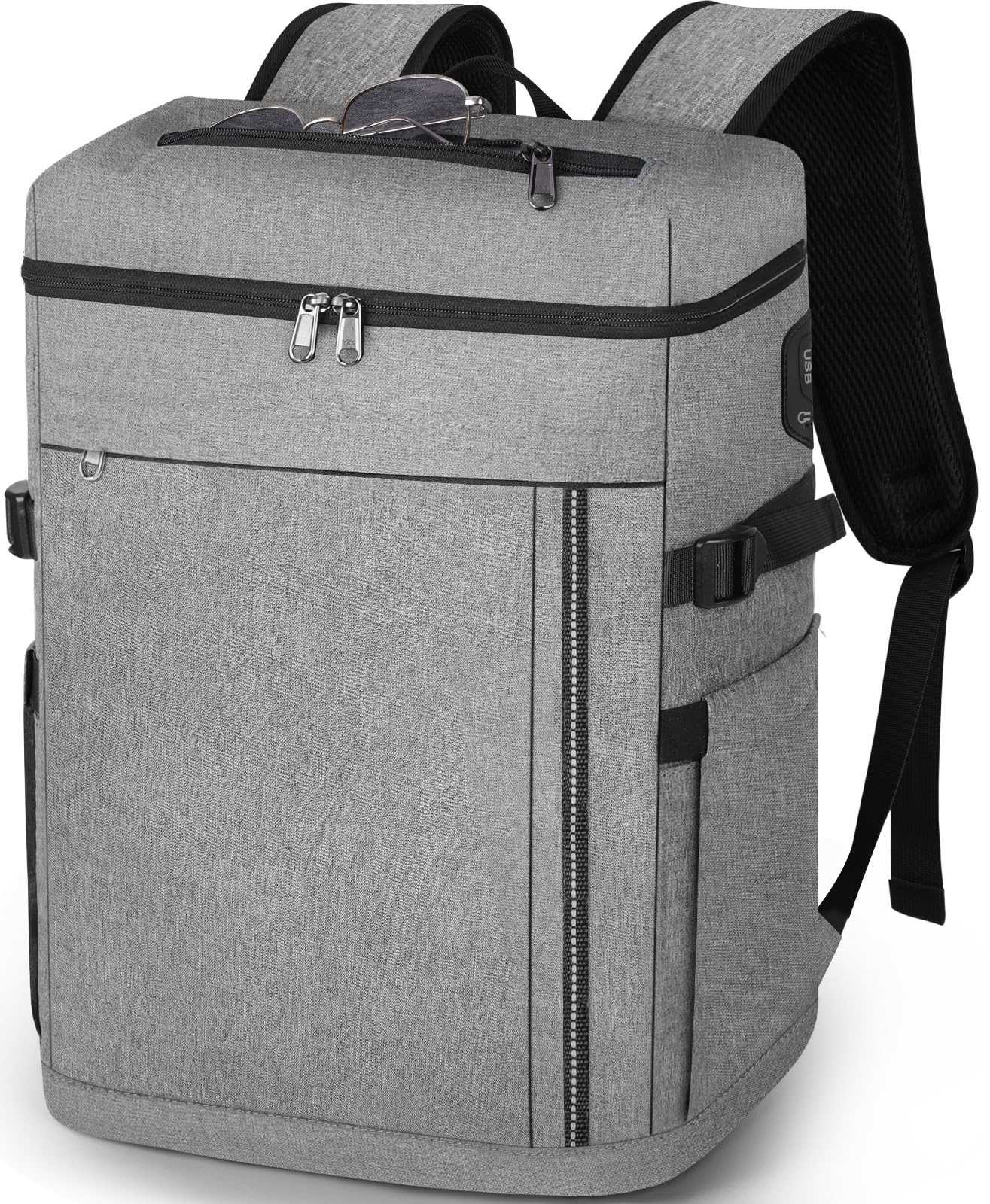 

School Large 30 Business Совместимость с дюймовым водонепроницаемым YKK High School College Gray [RAINSMORE] Мужской рюкзак, Вместимость, Легкий, Литры, Рюкзак,