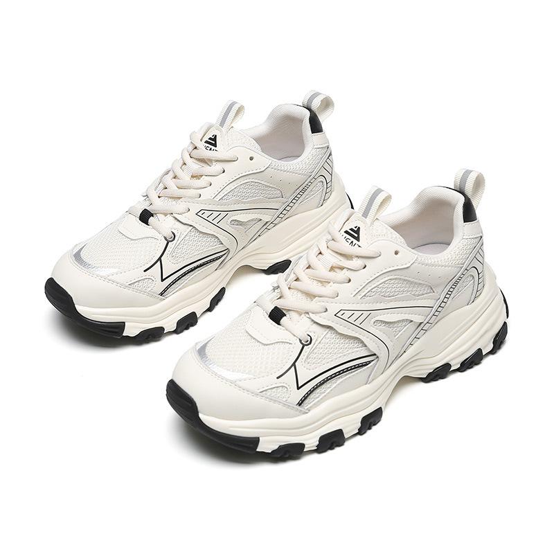 2025 Autumn New Sports Shoes Women's Wear-resistant Women's Shoes Dad Shoes Versatile Breathable Non-slip Heightening Lightweight Running Shoes