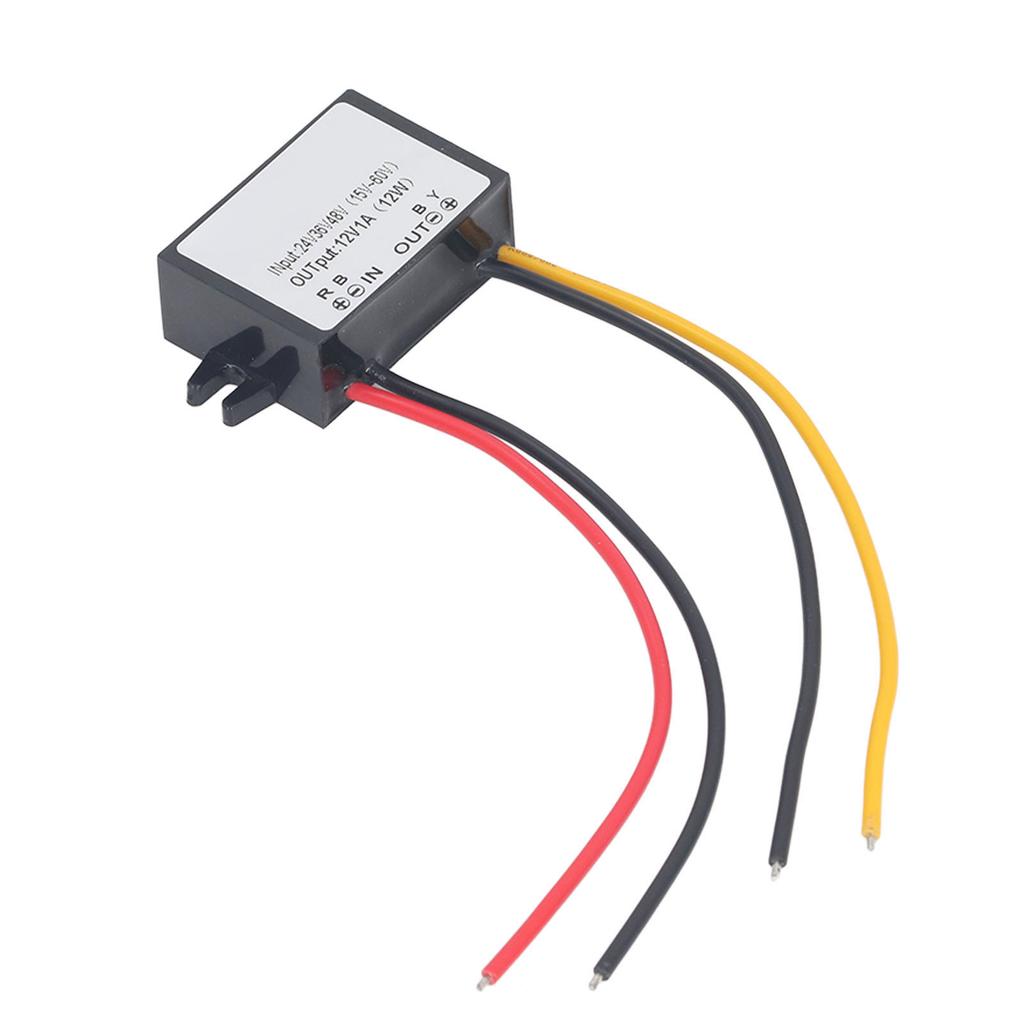 DC To DC Conventer Buck Adjustable 24V 36V 48V(15‑60V) To 12V 1A 12W Ultra Thin PP Shell Epoxy Resin Power Supplies