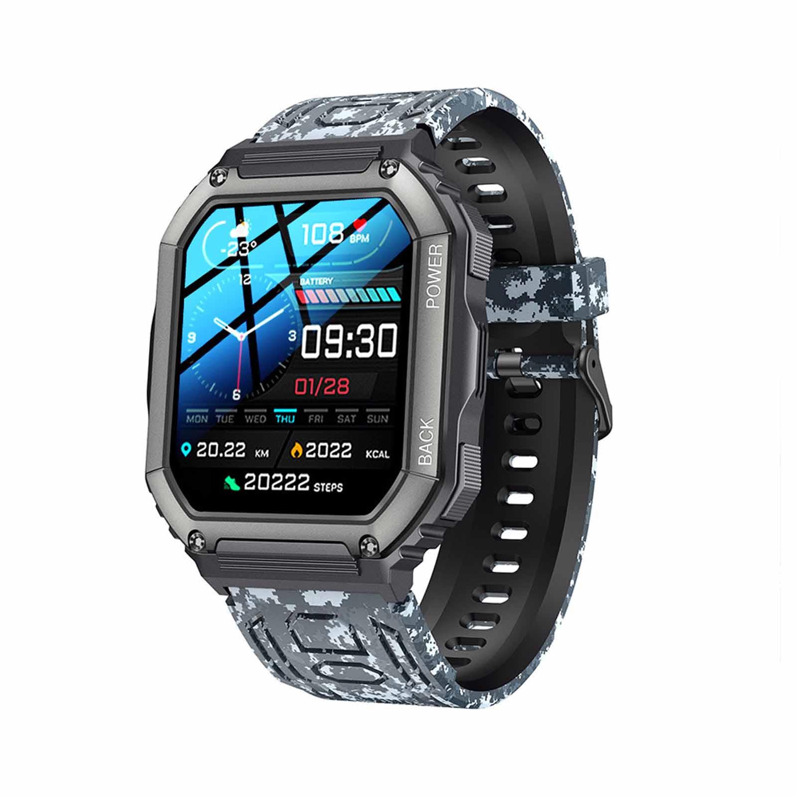 

Мужские водонепроницаемые светящиеся наручные часы-будильник для бега One Size