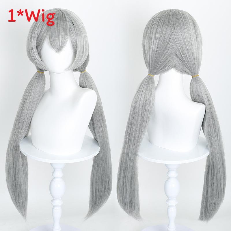 Zootopia Judy Hopps Cosplay Wig With Silver Twisted Buns For Women