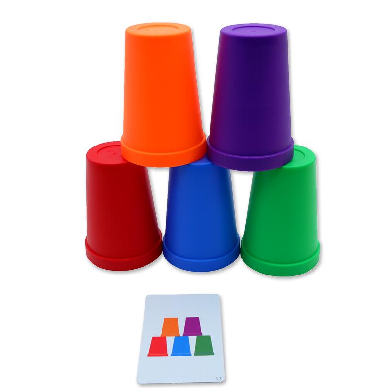 Kleinkind Lernbecher Stapelspiel - Frühes Lernen Logik & Konzentration Spielzeug