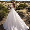 2025 Women's European & American Long Sleeve Lace Bridal Wedding Dress