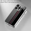Red and Gray Striped Pattern Electroplated  Phone Case for iPhone17 16 16ProMax 15 14 13 12ProMax 11 11Pro Anti-drop protection