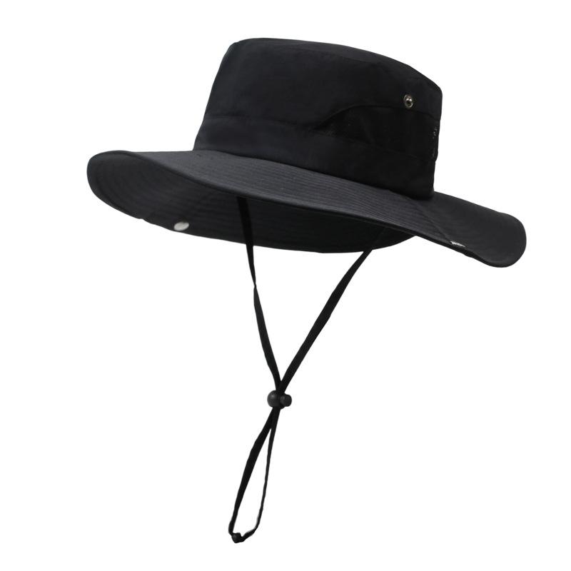 Outdoor sun hat men's summer new big brim breathable mountaineering hat fishing climbing bucket hat men and women