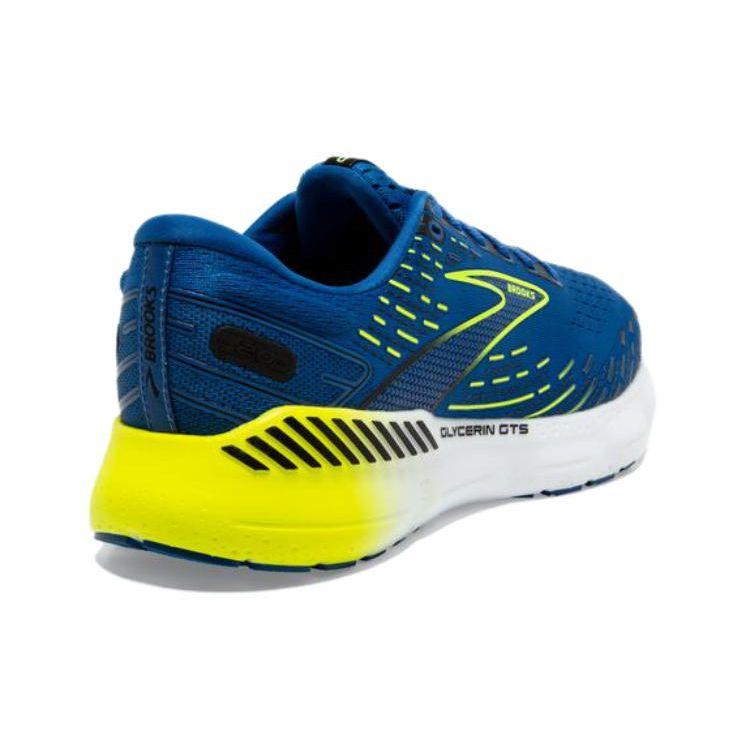 Brooks Glycerin GTS Comfortable Daily Slip-Resistant Durable Low-Top Running Shoes Men sneaker Blue Yellow 110383-482