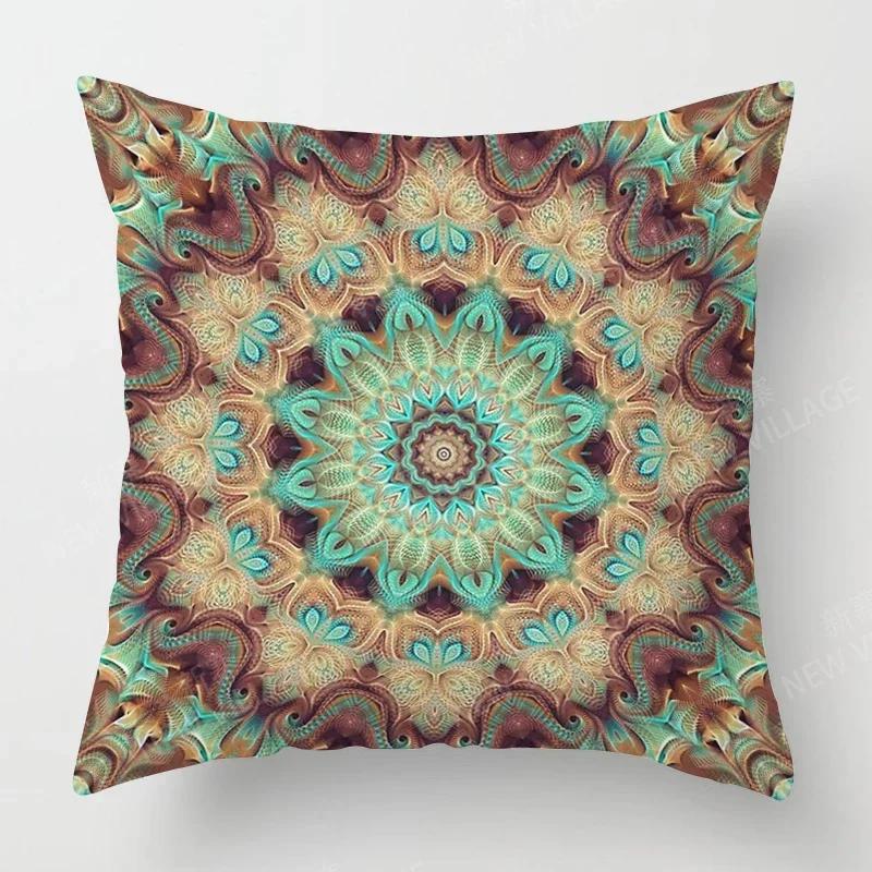 Fall Home Decor Autumn Living Room Throw Pillow Cover Sofa Boho Cushion Cover Mandala   X