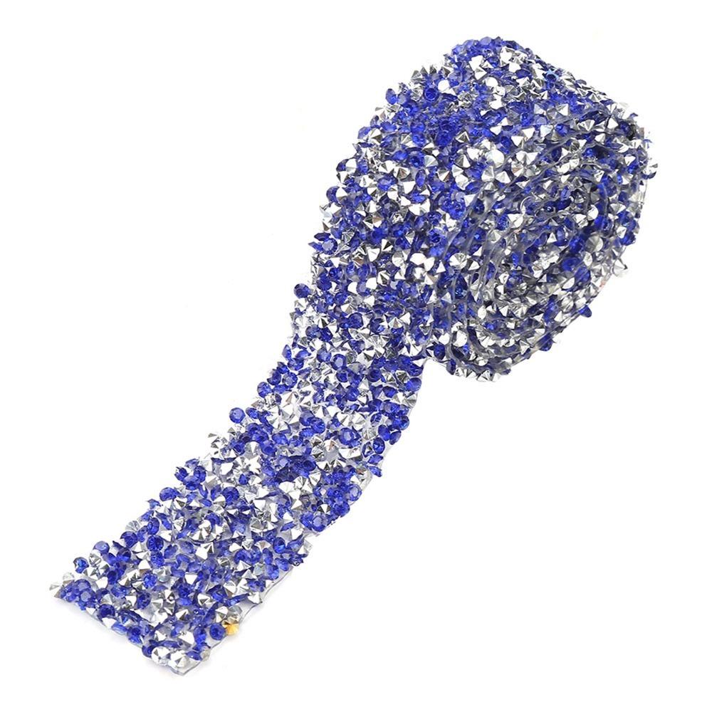 1pcs 1 Yard Length Rhinestone Mesh Ribbon 30mm Width Self-Adhesive Ribbon Crafts Decorations