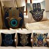 Mystical Cultural Artwork HHamsa Cushion Cover Pillowcase Antidustmite Living Room Sofa Decor Cushion Room