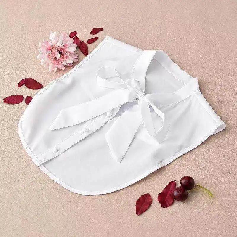 Fake Collar For Shirt Detachable Collars Solid Shirt Lapel Blouse Top Men Women Black White Girls Top Clothes QH132