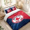 Bedding Set 1 Duvet Cover 2 Pillowcases Boston Red Sox Print Bedroom Home Decoration