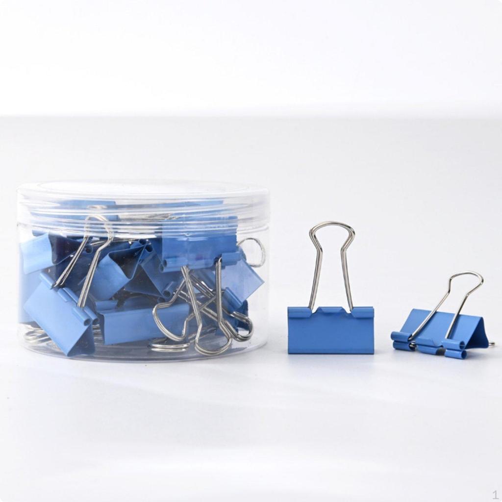 Foldback Clip Multiple Sizes Clips Assorted Colors Binder for School, Crafts Light