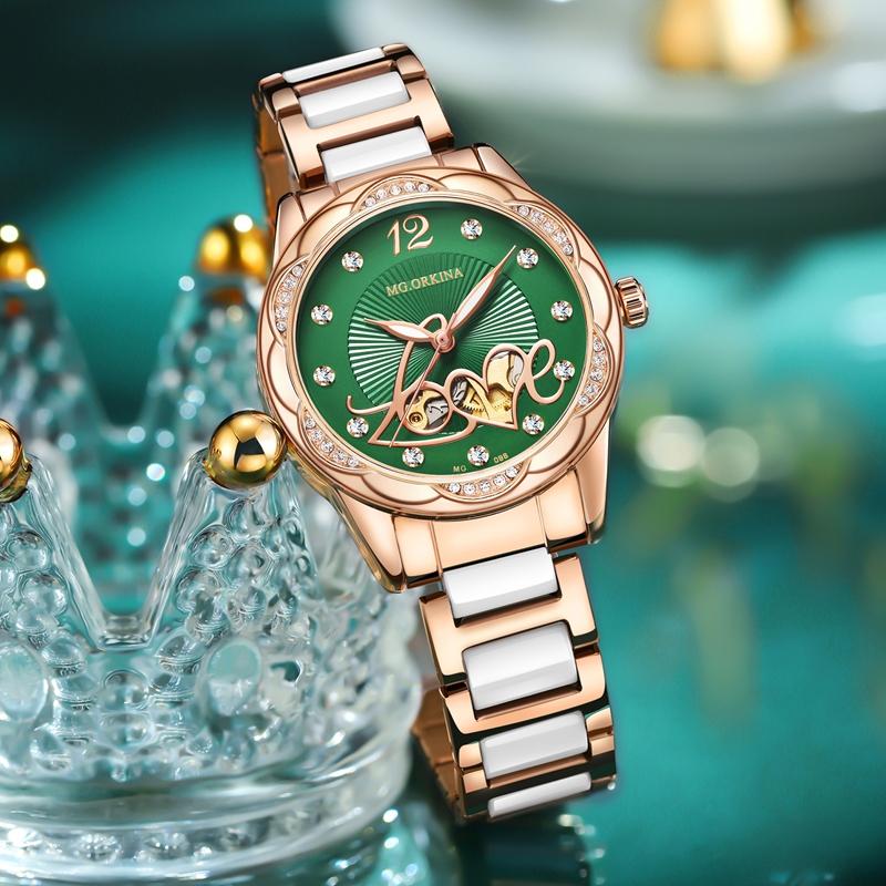 Montres pour femmes au design élégant Montres mécaniques automatiques pour femmes de luxe de marque supérieure en céramique
