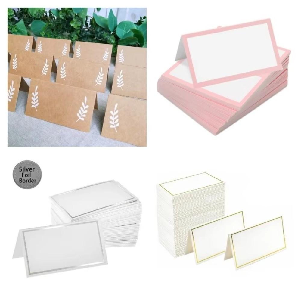 50Pcs Dining Table Decorations Wedding Name Cards Small Tent Card Seat Card New Place Cards