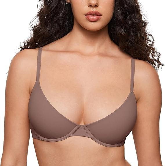 Large size TK flat mouth crew neck gathering comfortable multifunctional seamless underwear bra