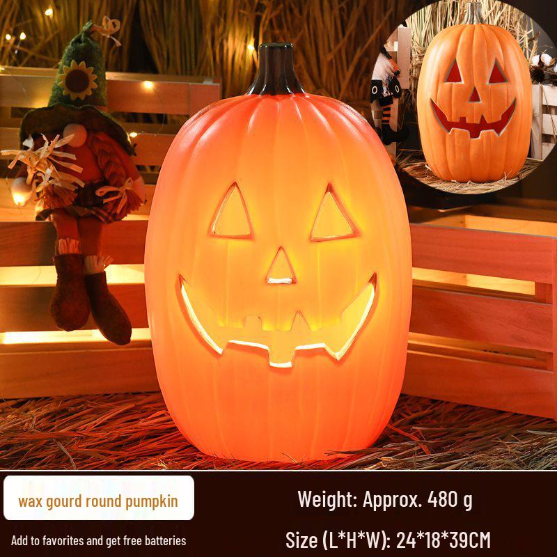 Halloween Light-Up Hollow Pumpkin Lantern for Outdoor Decor